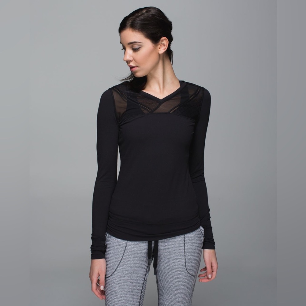 Lululemon Just Breathe Black Long Sleeve Top